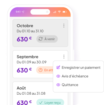 Fonctionnalité "paiement" de notre logiciel de gestion locative