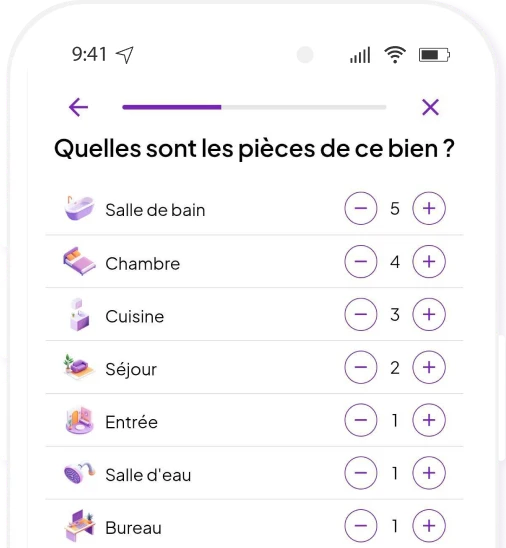 Capture d'écran des fonctionnalités du logiciel état des lieux Livimmo