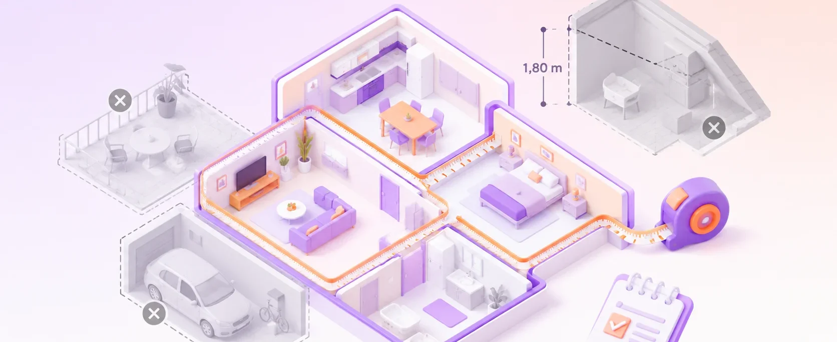Calcul de la surface habitable