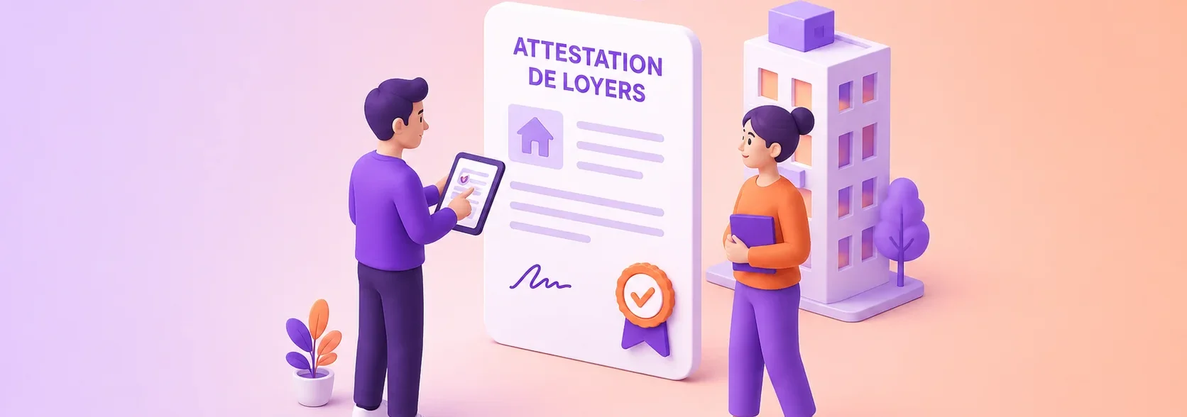 attestation de loyer à jour
